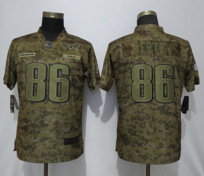 Women Philadelphia Eagles #86 Ertz Nike Camo Salute to Service Limited NFL Jerseys